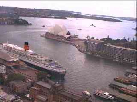 Blick von oben auf die Oper in Sydney.